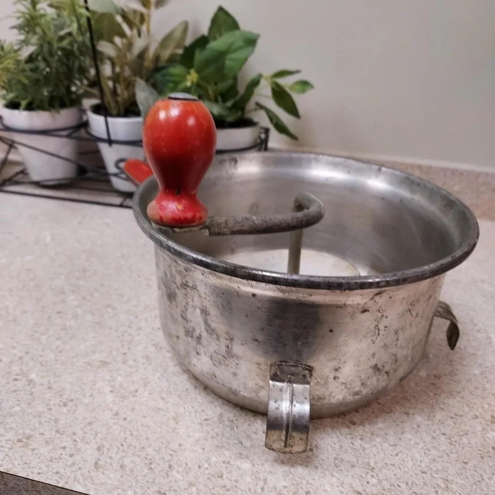 Vintage Foley Food Mill Masher With Red‎ Wood Handles